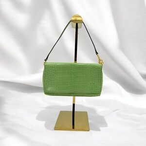 Green Croc Embossed Kate Spade Shoulder Bag